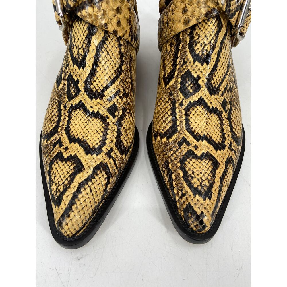 Chloe Rylee Python Snakeskin Print Leather Buckle… - image 6